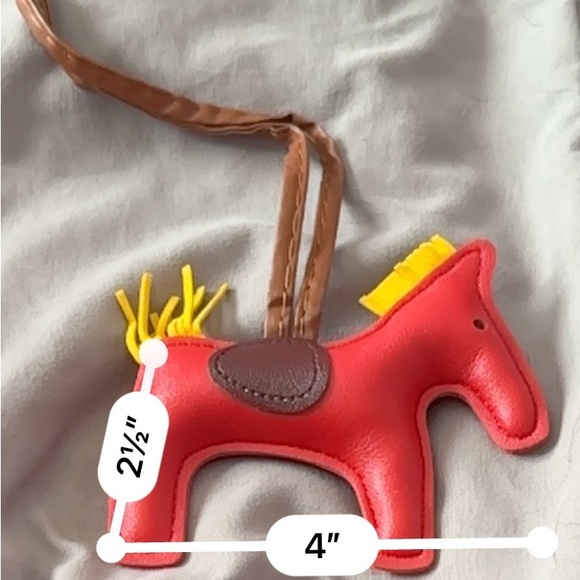 Leather Tassel Pony Keychain Sewn Horse bag chains (3 pack) - Picture 6 of 8